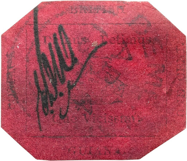 The Magenta stamp, valued at $8.3 million (Photo courtesy of Korea Post)