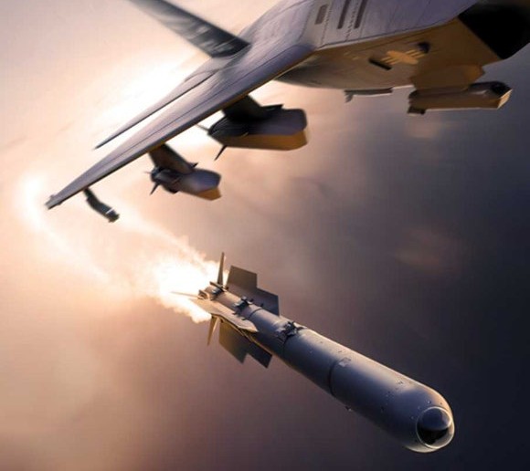 An air defense missile being fired from a KF-21 [Photo courtesy of LIG D&A]
